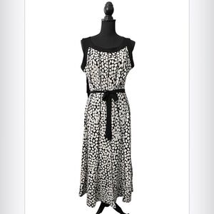Dress Barn Black and White Polka Dot Dress Sz Large